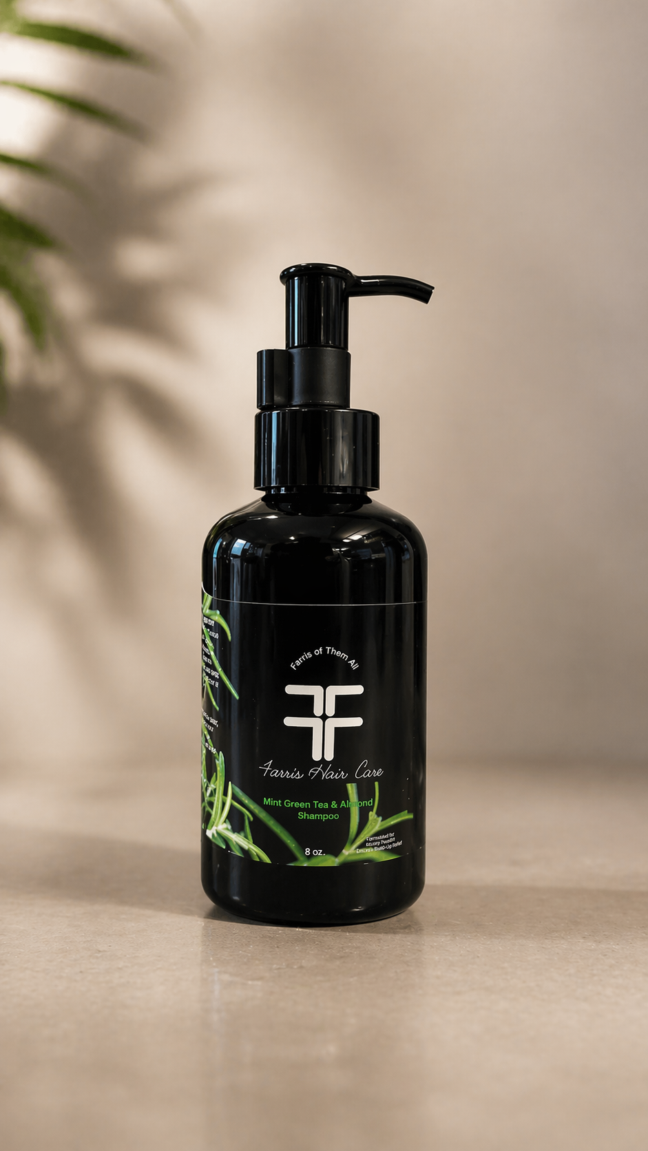 Green Tea, Peppermint & Almond Shampoo 8oz.